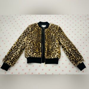 Leopard print faux fur Jacket
